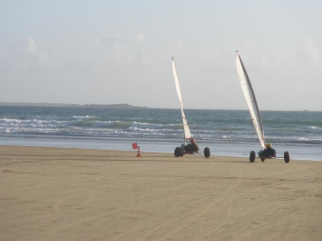  Markierter Kurs für Strandsegeln 